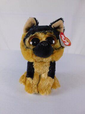 Ty Beanie Boos Spirit Brown Black Dog Plush Small Stuffed Animal Toy Washable
